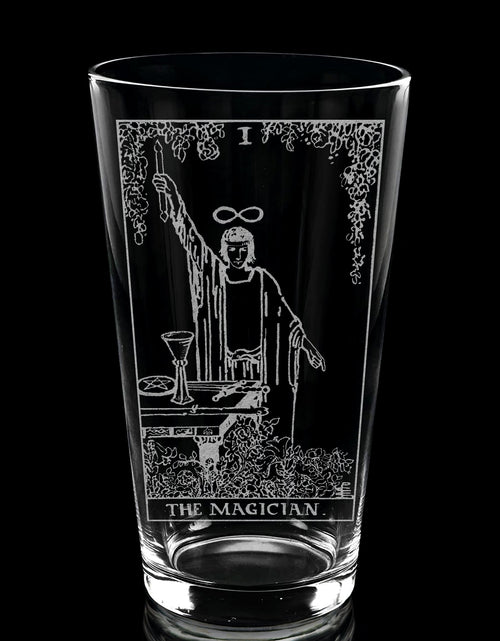 Load image into Gallery viewer, RIDER-WAITE TAROT CARD Pint Glasses by LumEngrave
