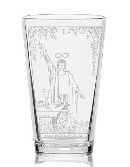 Load image into Gallery viewer, RIDER-WAITE TAROT CARD Pint Glasses by LumEngrave
