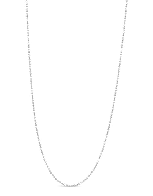 Load image into Gallery viewer, .925 Sterling Silver 0.7mm Slim and Dainty Unisex 18" Inch Ball Bead Chain Necklace by Haus of Brilliance
