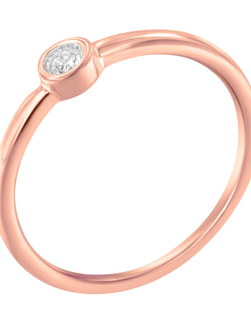 Load image into Gallery viewer, 14K Rose Gold Plated .925 Sterling Silver Miracle Set Diamond Ring (1/20 Cttw, J-K Color, I1-I2 Clarity) by Haus of Brilliance
