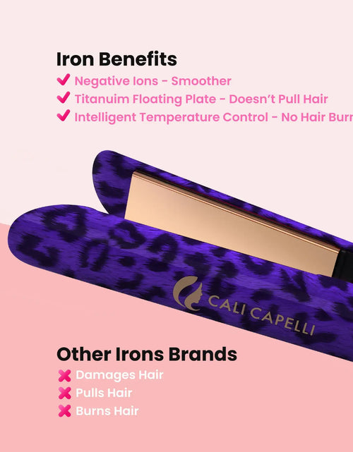 Load image into Gallery viewer, Limited: Pro-Series 1″ Titanium Hair Straightener Leopard by Calicapelli Hair Tools
