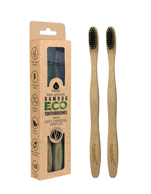 Load image into Gallery viewer, 100% Natural Bamboo Toothbrush by Pursonic
