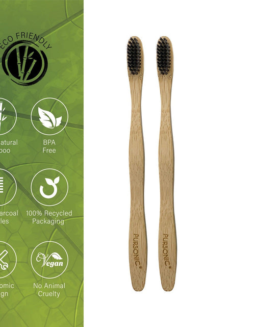 Load image into Gallery viewer, 100% Natural Bamboo Toothbrush by Pursonic
