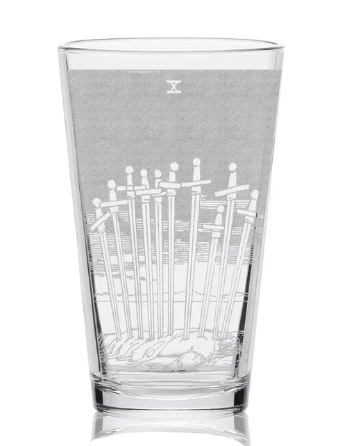 Load image into Gallery viewer, RIDER-WAITE TAROT CARD Pint Glasses by LumEngrave
