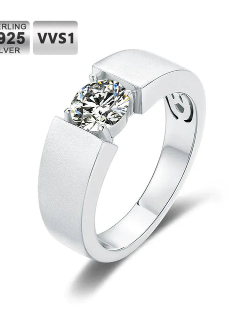 Load image into Gallery viewer, 1.0 Carats VVS1 Moissanite Diamond Ring by Bling Proud | Urban Jewelry Online Store
