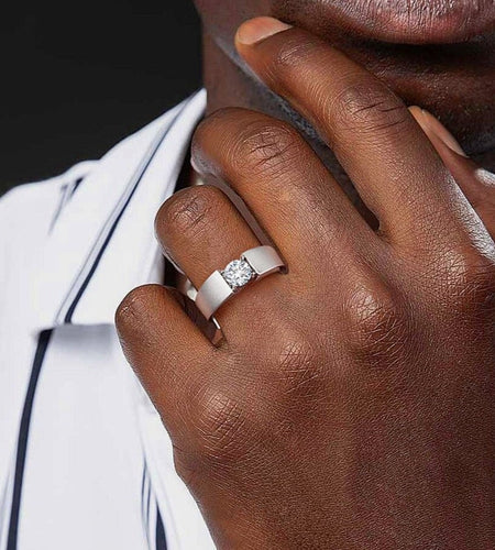 1.0 Carats VVS1 Moissanite Diamond Ring by Bling Proud | Urban Jewelry Online Store