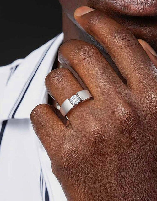 Load image into Gallery viewer, 1.0 Carats VVS1 Moissanite Diamond Ring by Bling Proud | Urban Jewelry Online Store
