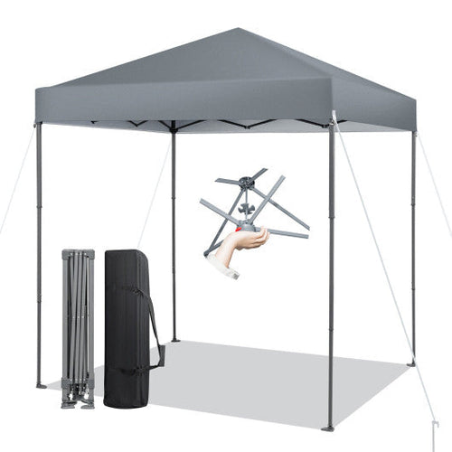 Load image into Gallery viewer, 6.6 x 6.6 Feet Outdoor Pop-up Canopy Tent with UPF 50+ Sun Protection-Gray
