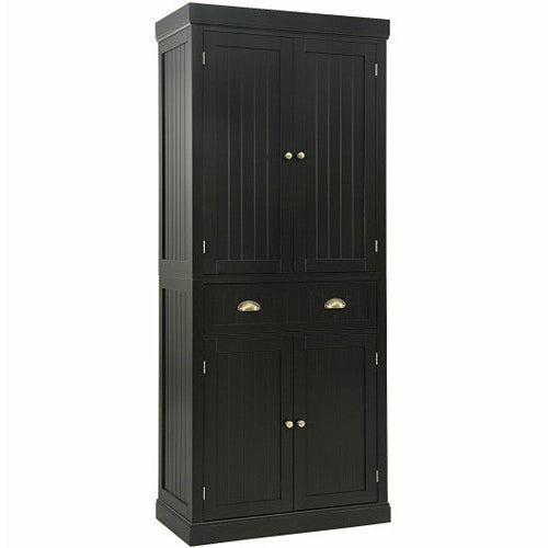 Load image into Gallery viewer, Cupboard Freestanding Kitchen Cabinet w/ Adjustable Shelves-Dark Brown

