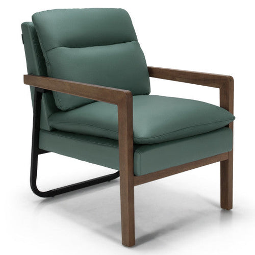 Load image into Gallery viewer, Single Sofa Chair with Extra-Thick Padded Backrest and Seat Cushion-Green
