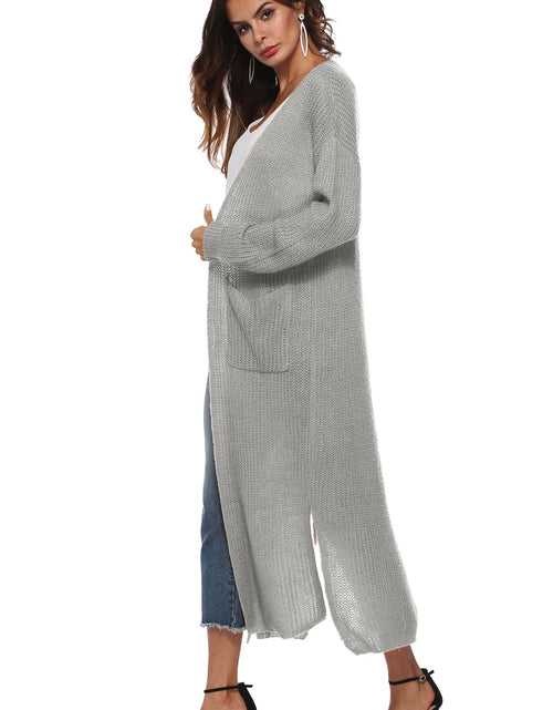 Load image into Gallery viewer, Long Sleeve Open Front Buttoned Cardigan
