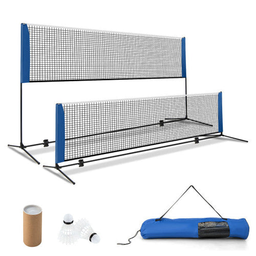 Load image into Gallery viewer, 10/14 Feet Adjustable Badminton Net Stand with Portable Carry Bag-14 ft
