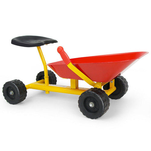 Load image into Gallery viewer, 8 Inch Heavy Duty Kids Ride-on Sand Dumper with 4 Wheels-Red
