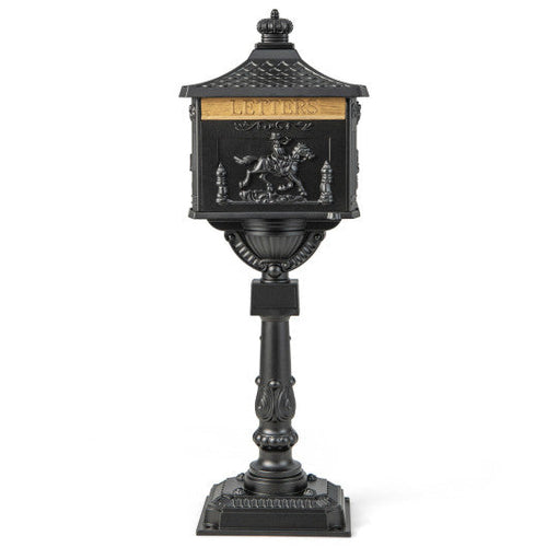 Load image into Gallery viewer, Retro Cast Aluminum Mailbox Security Postal Letter Box with Baffle Door-Black
