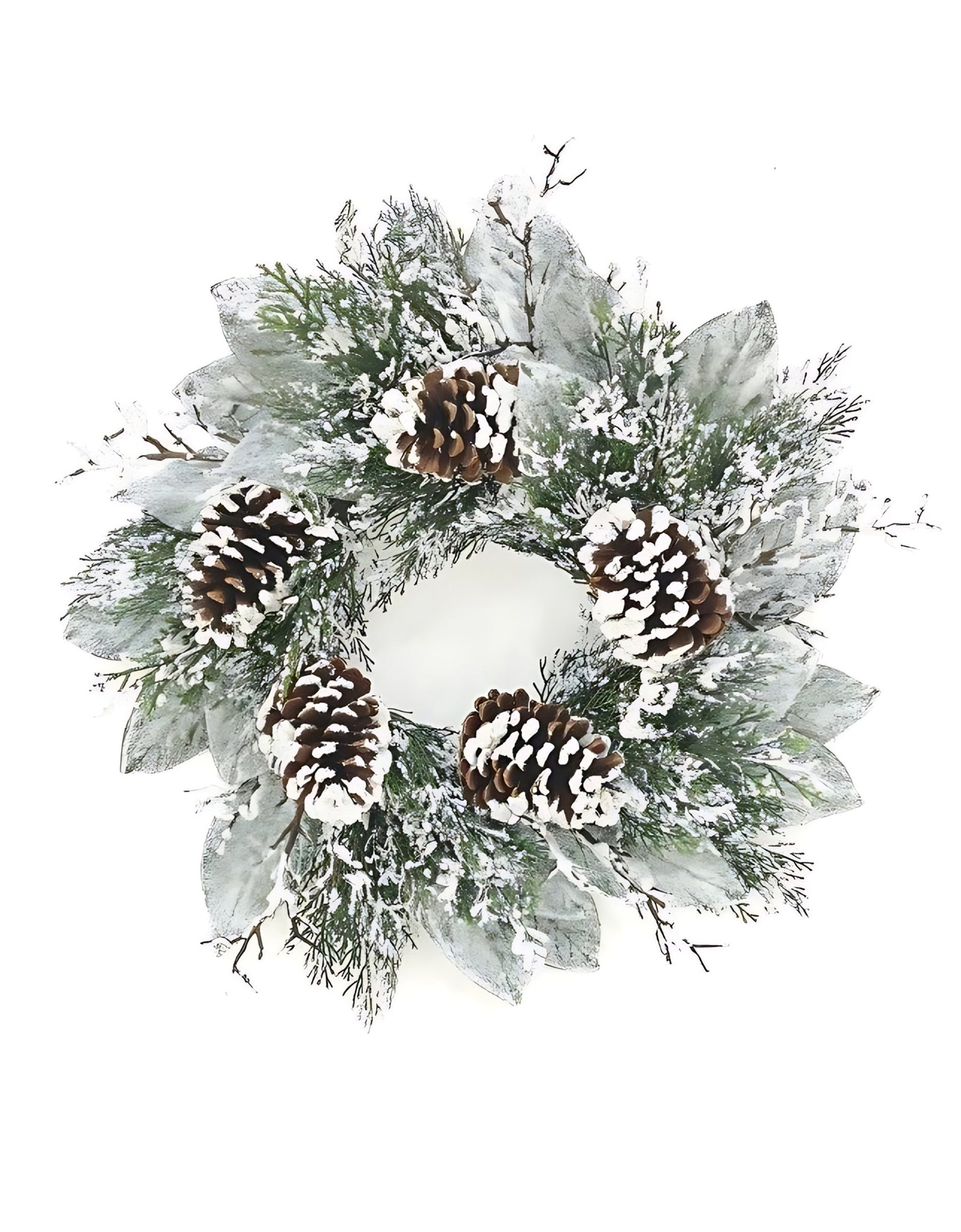 Cedar and Magnolia Leaf Wreath 22"D