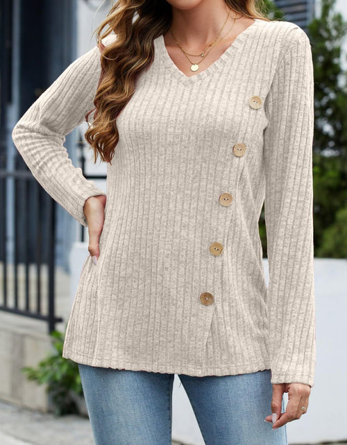 Load image into Gallery viewer, V-Neck Long Sleeve T-Shirt
