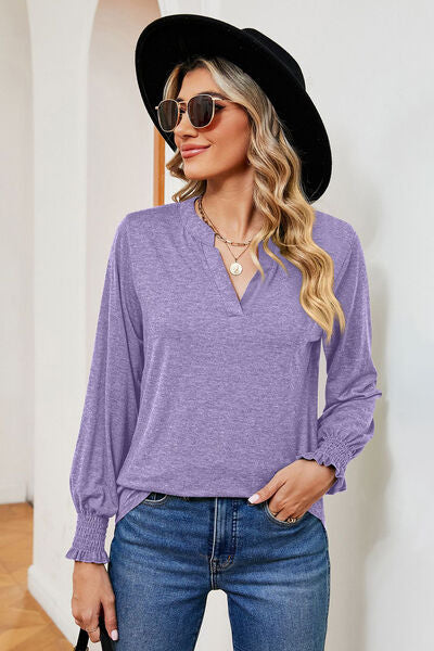 Load image into Gallery viewer, Notched Lantern Sleeve T-Shirt
