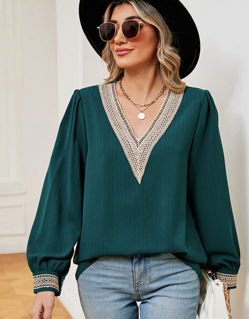 Load image into Gallery viewer, V-Neck Long Sleeve T-Shirt
