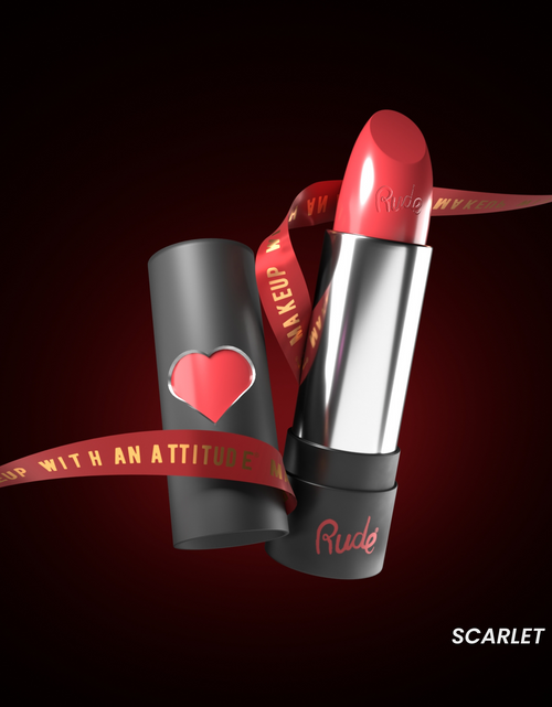 Load image into Gallery viewer, RUDE Hydro Shine Moisturizing Lipstick - Scarlet
