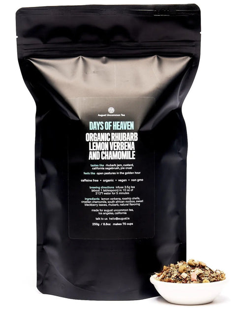 Load image into Gallery viewer, Days of Heaven - Rhubarb Verbena Chamomile Tea (Caffeine Free)
