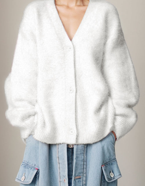 Load image into Gallery viewer, Button Up Dropped Shoulder Cardigan
