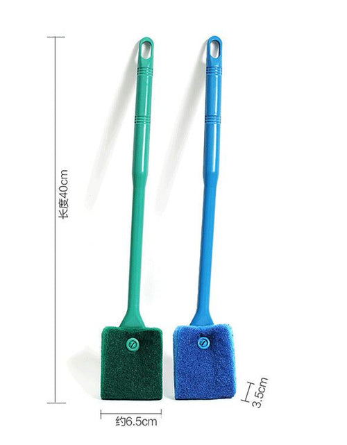 Load image into Gallery viewer, Dual-Sided Long Handle Aquarium Cleaning Brush by Dog Hugs Cat

