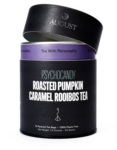 Load image into Gallery viewer, Psychocandy - Roasted Pumpkin Caramel Rooibos Tea (Caffeine Free) (15 Tea Bags)
