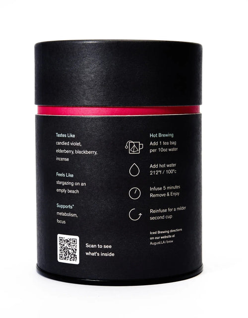 Load image into Gallery viewer, Black Metallic - Violet Elderberry Black Tea (15 Tea Bags)
