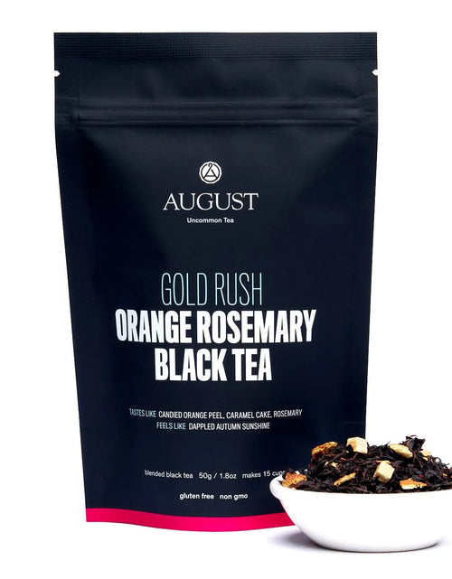 Load image into Gallery viewer, Gold Rush - Orange Rosemary Caramel Black Tea
