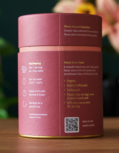 Load image into Gallery viewer, Essentials Black Gold Black Tea - 15 Tea Bags
