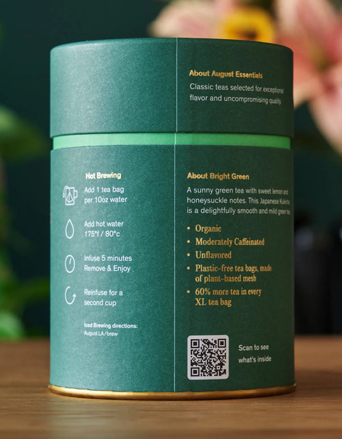 Load image into Gallery viewer, Essentials Bright Green Green Tea - 15 Tea Bags
