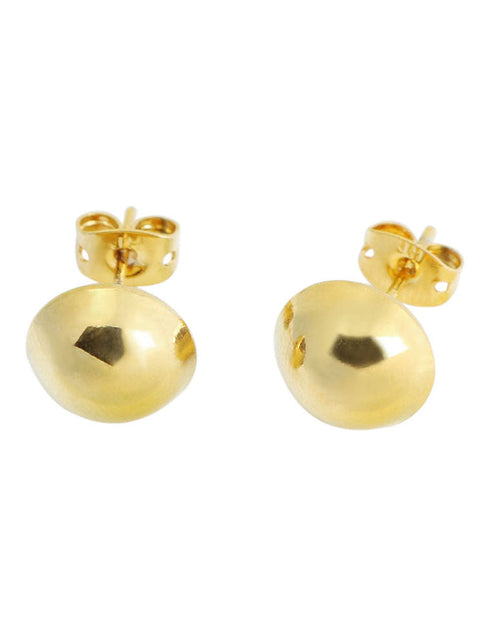 Load image into Gallery viewer, RMZ GOLD NYC 18k Gold Half Ball Stud Earrings
