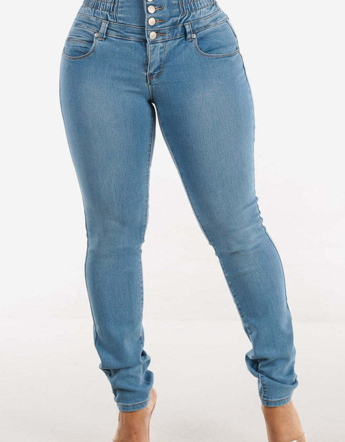 Load image into Gallery viewer, High Waist Buttoned Skinny Hip Lifting Jeans
