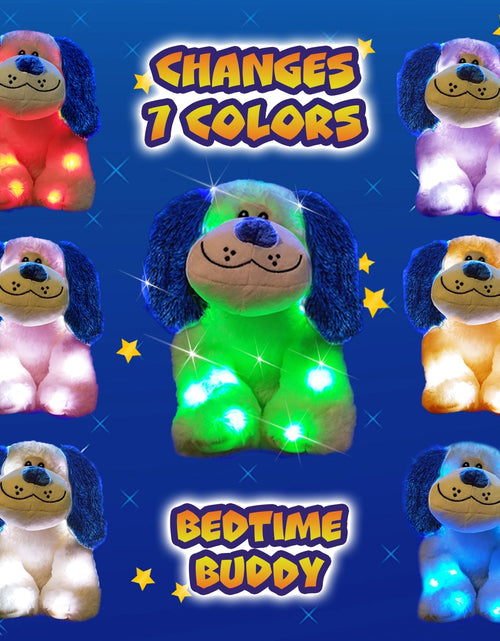 Load image into Gallery viewer, Rainbow Lites Puppy Dog Glow Plush LED Night Light Up Stuffed Animal 2 Pack Set by The Noodley
