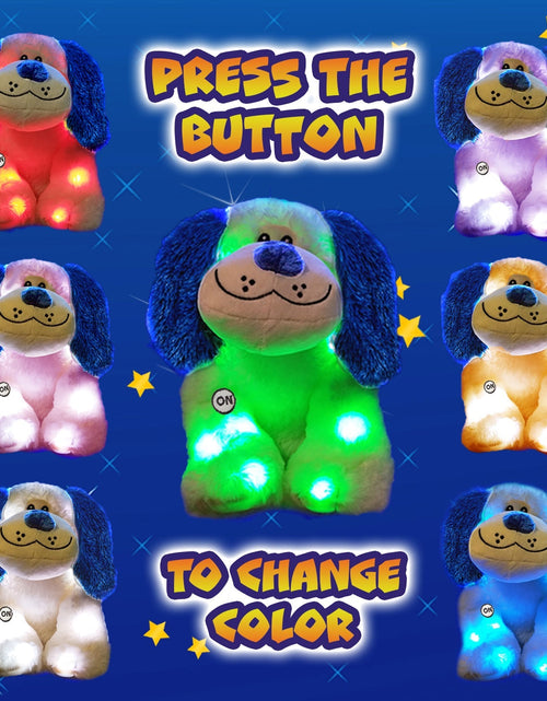 Load image into Gallery viewer, Rainbow Lites Puppy Dog Glow Plush LED Night Light Up Stuffed Animal (16 inch) by The Noodley
