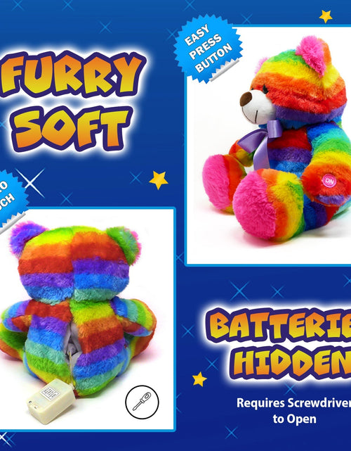 Load image into Gallery viewer, Rainbow Lites Teddy Bear Glow Plush LED Night Light Up Stuffed Animal 2 Pack Set (16 inch) by The Noodley
