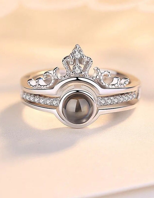 Load image into Gallery viewer, Custom Pet Photo Tiara Crown Ring by PetWithMe
