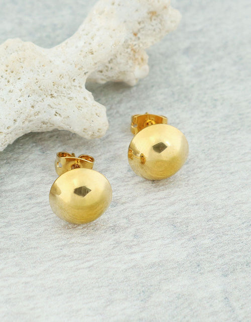 Load image into Gallery viewer, RMZ GOLD NYC 18k Gold Half Ball Stud Earrings
