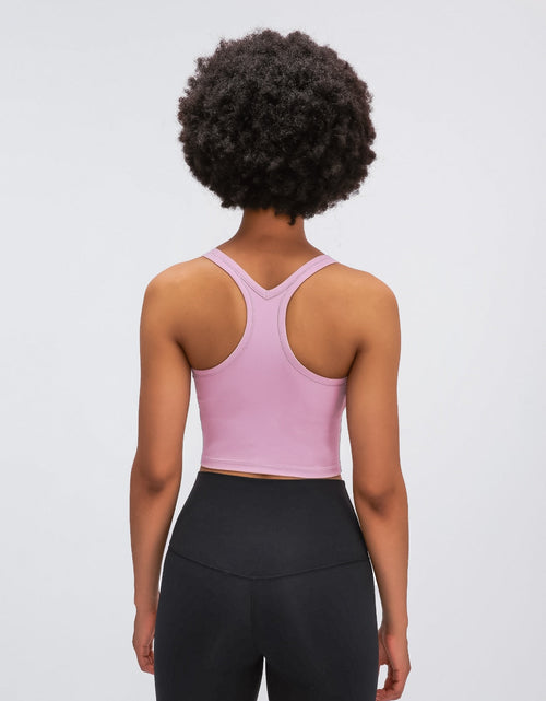 Load image into Gallery viewer, Millennia Scoop Neck Active Tank with Detachable Chest Pads
