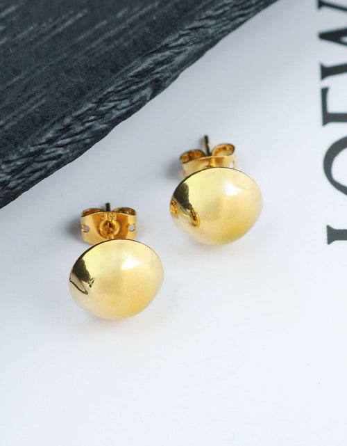 Load image into Gallery viewer, RMZ GOLD NYC 18k Gold Half Ball Stud Earrings
