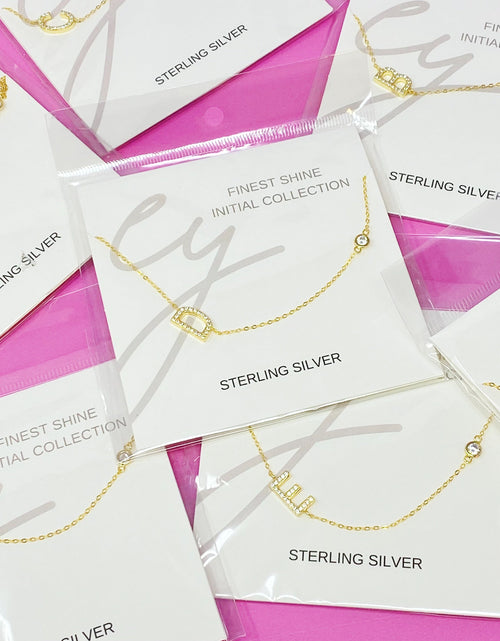 Load image into Gallery viewer, Finest Shine Initial Sterling Silver Necklace by Ellisonyoung.com

