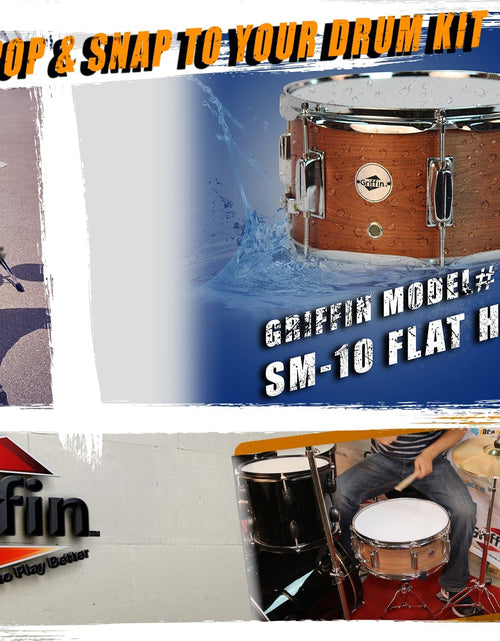 Load image into Gallery viewer, Popcorn Snare Drum by GRIFFIN - Soprano Firecracker 10" x 6" Poplar Wood Shell with Hickory PVC - Concert Percussion Musical Instrument Drummers Key by GeekStands.com
