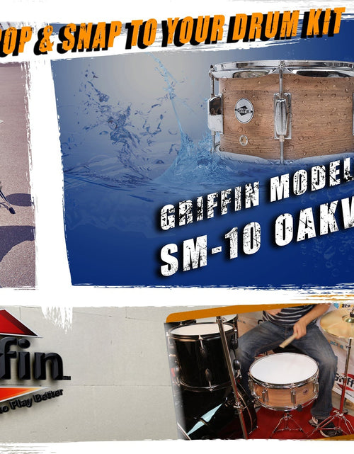Load image into Gallery viewer, Popcorn Soprano Snare Drum by GRIFFIN - Acoustic Firecracker 10"x6" Poplar Wood Shell with Oakwood by GeekStands.com
