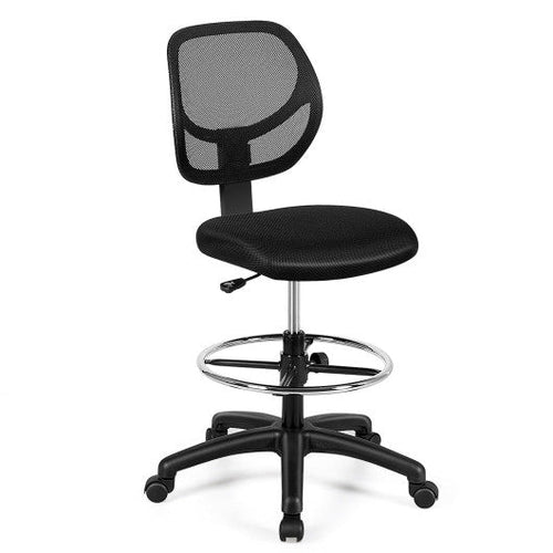 Load image into Gallery viewer, Adjustable Height Mid Back Mesh Drafting Office Chair
