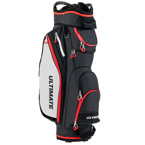 Load image into Gallery viewer, 9.5 Inch Golf Cart Bag with 14 Way Dividers Top Organizer-Black
