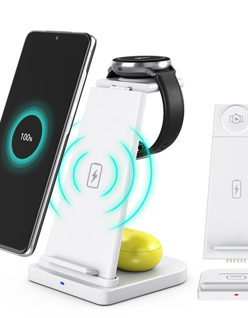 Load image into Gallery viewer, 3-in-1 Fast Wireless Charging Stand for Phones, Apple Watch &amp; AirPods by Infinite Basics

