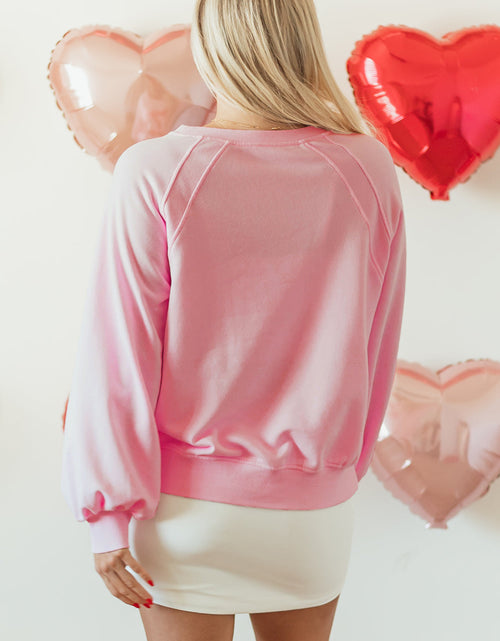Load image into Gallery viewer, Valentine’s Day HUG AND KISSES Round Neck Sweatshirt
