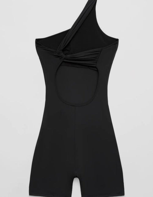 Load image into Gallery viewer, Single Shoulder Active Romper
