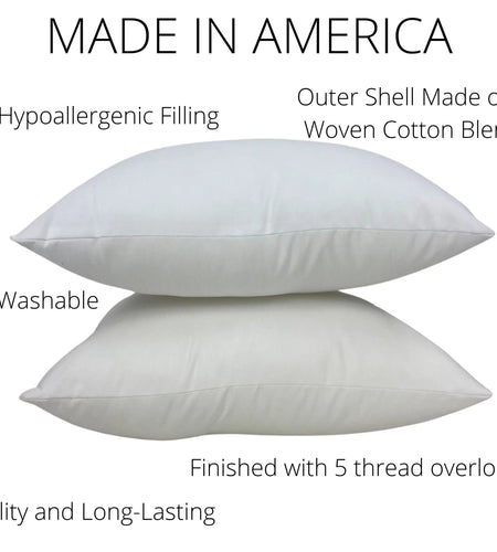 10x16 or 16x10 | Indoor Outdoor Down Alternative Hypoallergenic Polyester Pillow Insert | Quality Insert | Throw Pillow Insert | Pillow Form by UniikPillows