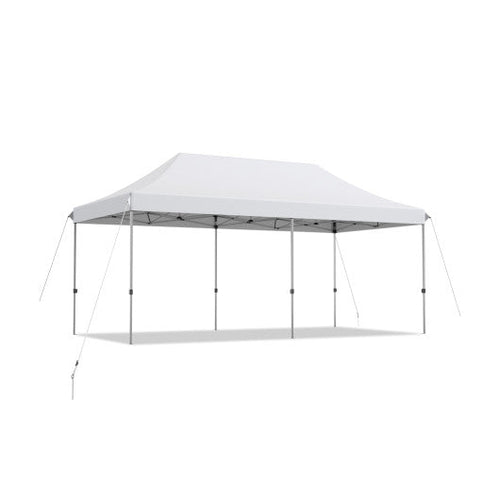 Load image into Gallery viewer, 10 x 20 Feet Adjustable Folding Heavy Duty Sun Shelter with Carrying Bag-White
